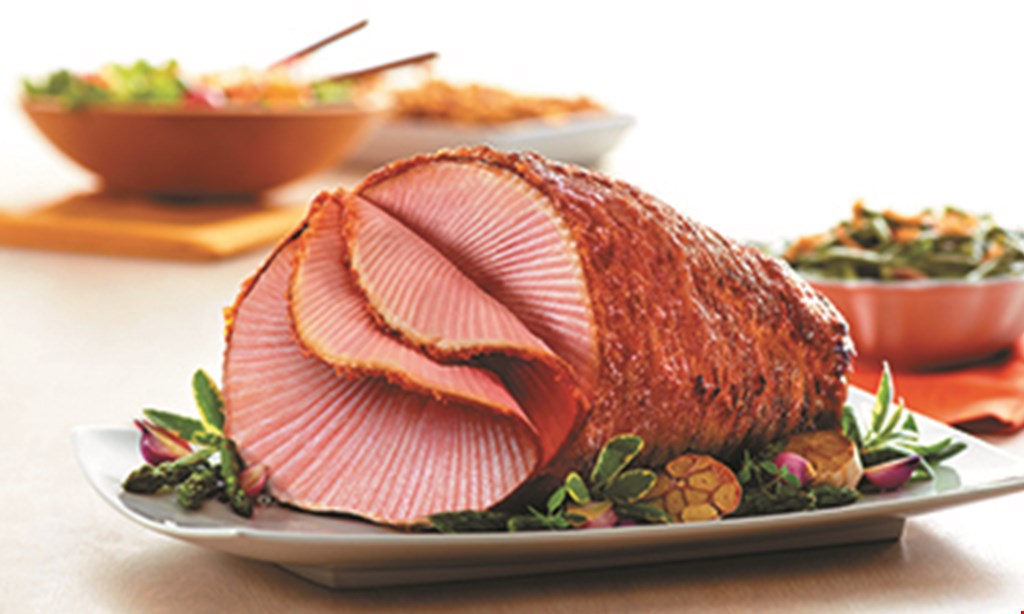 Product image for Honey Baked Ham $5 off any bone-in half ham 8 lb or larger 