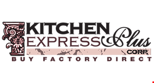 Product image for Kitchen Express Plus Free installation On Granite & Quartz Countertops PLUS reduced material prices. Purchase 30 sq. ft. of granite & receive a FREE 18 gauge stainless steel sink!.