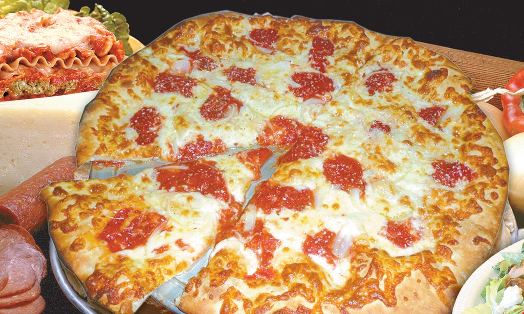 Product image for Vita Italian Restaurant 2 large 16” cheese pizzas, 1 dozen garlic rolls, 1 order zeppolis $30.00. 