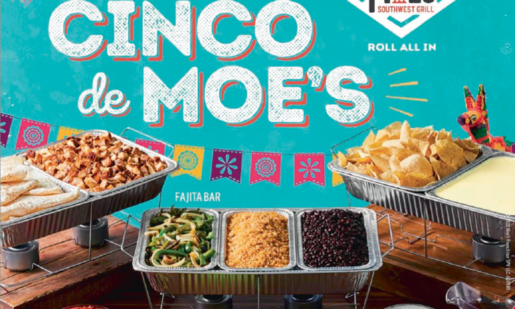 Product image for Moe's Southwest Grill $5 OFF any meal kit. 