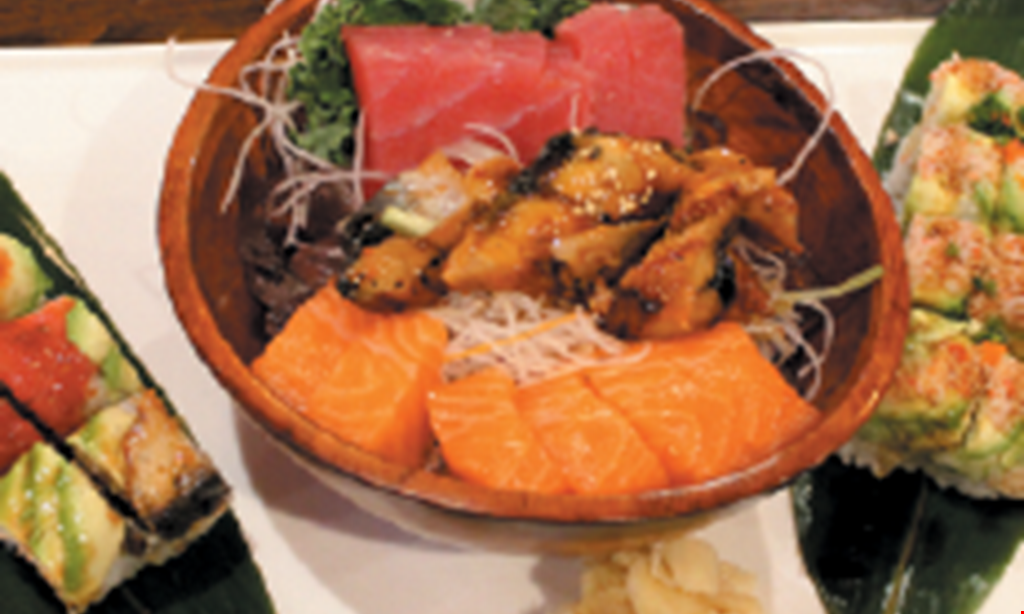 Product image for Sakura Sushi Bar Buy 2 Get 1 1/2 OFF lunch entree.