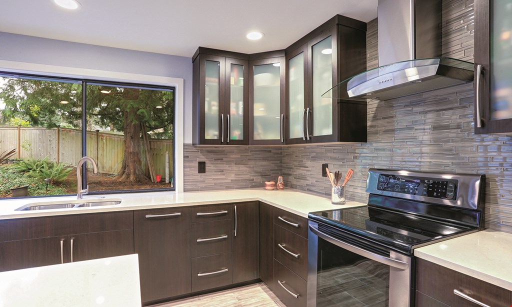Product image for Elegant Surfaces $100 FF complete cabinet refacing job $1,000 minimum. 