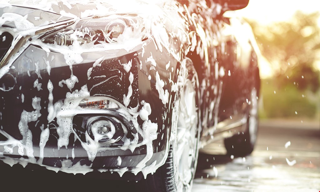 Product image for Mr. Car Wash $39.99 hand wax includes free platinum wash, exterior dressing. 