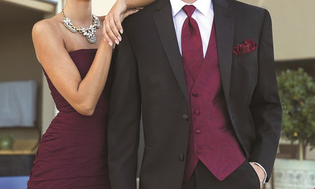 Product image for Fifty-Fifty Tuxedos Rentals & Sales Free tuxedo rental for groom with 5 paying rentals PLUS $40 off Ralph Lauren, Calvin Klein, Perry Ellis, Ike Behar & Cardi Tuxedos in your group