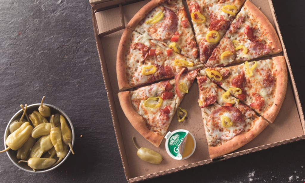 Product image for Papa John's Englewood $7.99 + tax large 2-topping pizza
