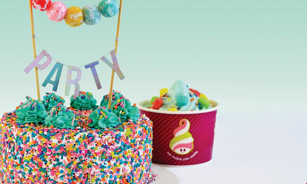 Product image for Menchie's Froyo $5 off a cake.