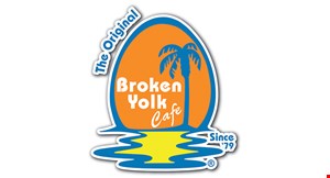 Product image for Broken Yolk Cafe - Rancho San Diego EARLY BIRD SPECIALS* SELECT ENTREES ONLY $9.50. 7:30AM - 9AM SERVED DAILY.