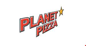 Product image for Planet Pizza $28.99 + tax Large Premium Cheese Pizza, 12 Regular Or Boneless Wings, Celery, Blue Cheese Dip, small side salad & 2-Liter Soda. www.planetpizza.com • click on special offers • Promo Code: FMD. 