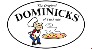 Product image for The Original Dominicks Of Parkville $18.99 KING PIZZA with 2 toppings.