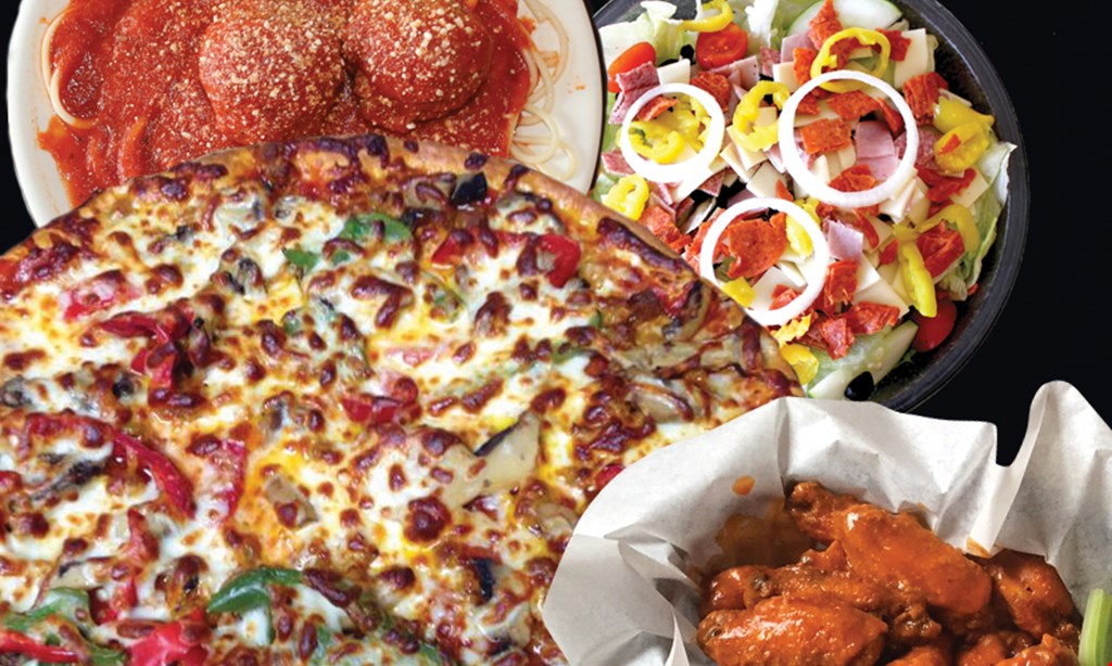 Product image for Belleria Pizza & Italian Restaurant $3 off half sheet pizza/one dozen wings, one 2-liter Pepsi product. Carryout & delivery only. 