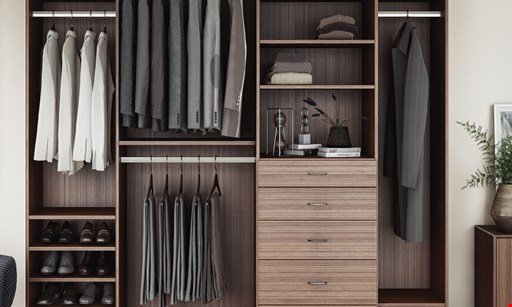 Product image for Closets By Design 40% off any order of $1000 or more or 30% off any order of $700-$1000 plus an additional 15% off*. Free installation on any order of $850 or more.
