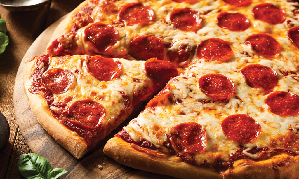 Product image for Romeo's Pizza Large loaded crust with 1 topping $12.99. 