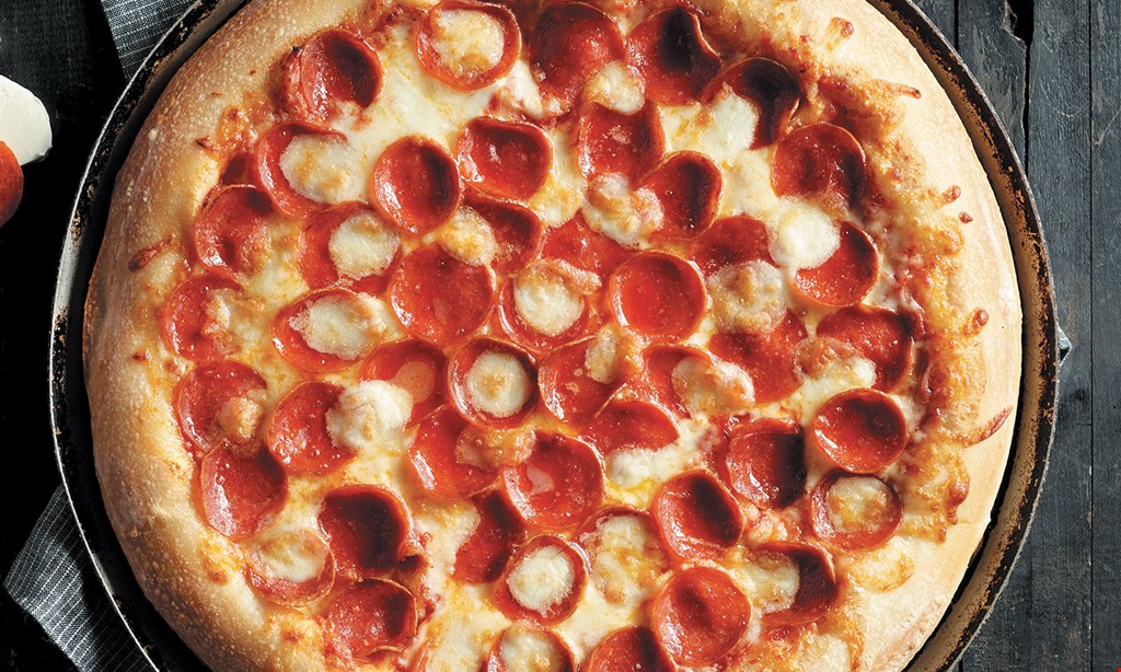 Product image for Romeo's Pizza Pepperoni feast - $14 large, $12 medium, $10 small.
