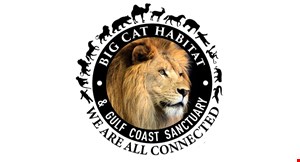 Product image for Big Cat Habitat & Gulf Coast Sanctuary $1 OFF admission for up to 4 people. 