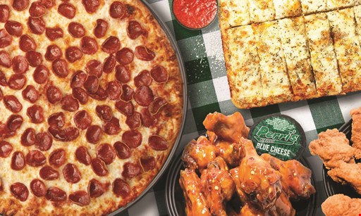 Product image for Perri's Pizza Sheet Cheese Pizza 40 Wings - Boneless, Regular or WingDings $64