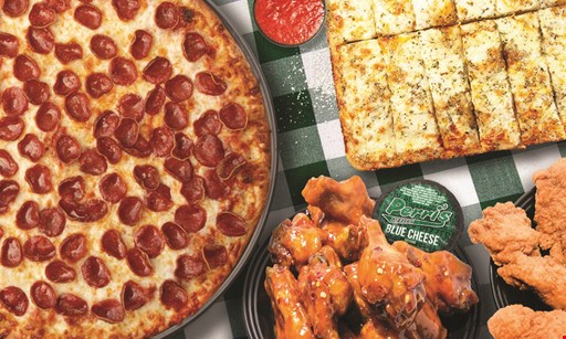 Product image for Perri's Pizzeria Sheet Cheese Pizza 40 Wings - Boneless, Regular or WingDINGS $64.