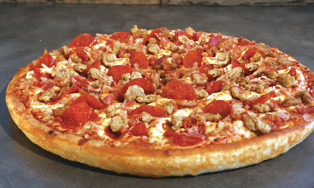Product image for East Of Chicago Pizza 3-Topping authentic Chicago Style Pizza $14.99. Available in medium only. Does ont include specialty pizzas. 