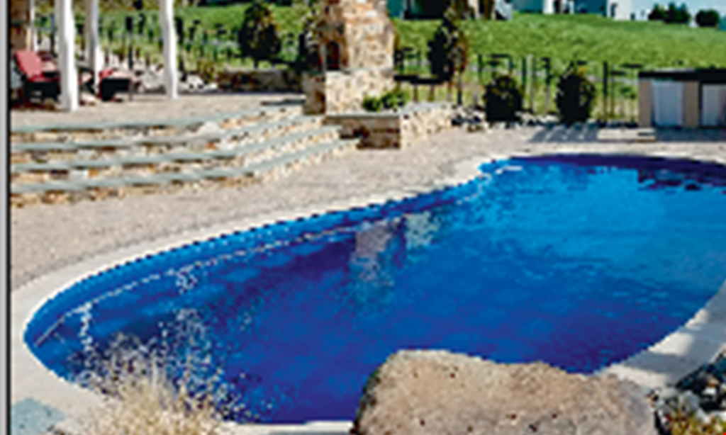 Product image for Greenville Pools  Free upgrade from plain concrete to decorative brick coping and brick pavers!