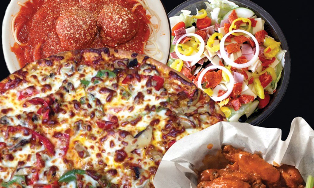 Product image for Belleria Pizza & Italian Restaurant Feed 4 $17.99 $3 off half sheet pizza/one dozen wings, one 2-liter Pepsi product. Carryout & delivery only. 