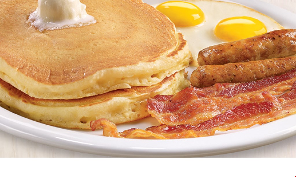 Product image for Denny's FREE ENTREE WITH PURCHASE OF AN ENTREE AND TWO BEVERAGES. 