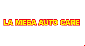 Product image for La Mesa Auto Care $19.95* + $8.25 Cert. Fee A paper copy of a DMV document with a barcode to scan must be presented prior to service.