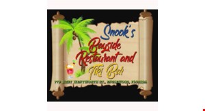Product image for Snook's Bayside Restaurant and Tiki Bar 15% Off entire purchase not valid on specials