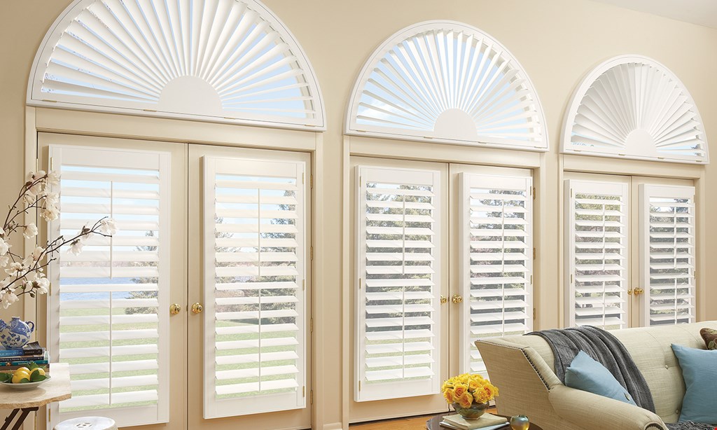 Product image for Affordable Window Coverings Free temp shades with shutter purchase.
