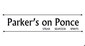 Product image for Parker's On Ponce lunch special $20 off any purchase of $50 or more.