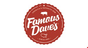 Product image for Famous Dave's Bbq $5 Off any purchase of $25 or more