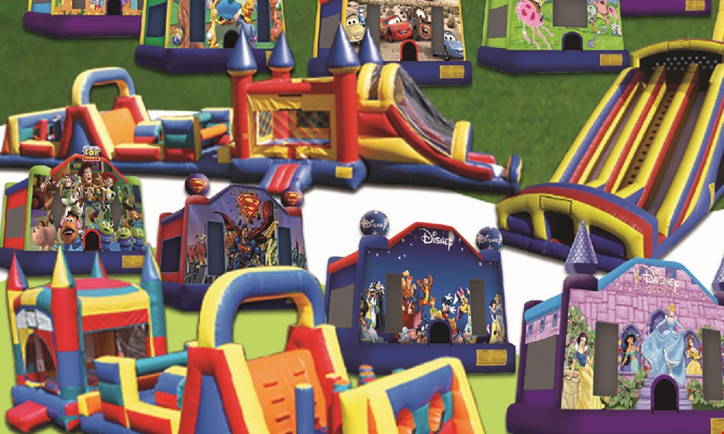 Product image for Jolly Bouncers $169.99 Mega Pack any 4-in-1 combo with 2 tables & 16 chairs