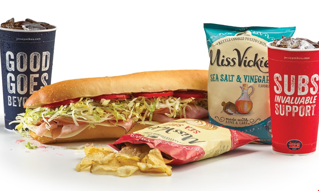 Product image for Jersey Mike's Buy 2 giant subs, get a 3rd giant sub free. 