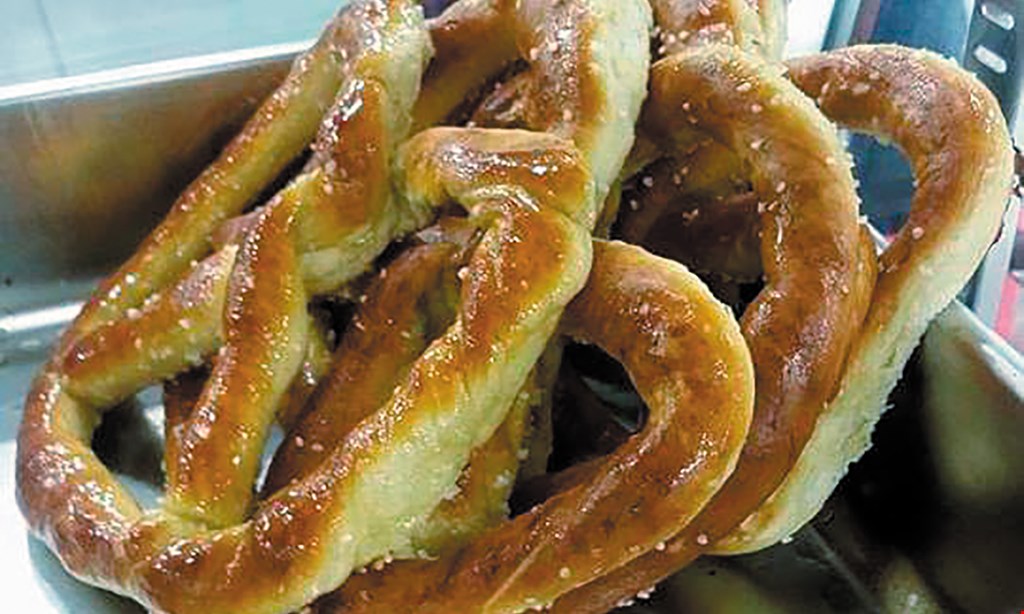Product image for Dutch Country Hand-Rolled Soft Pretzels (Mount Joy) Free ice cream.