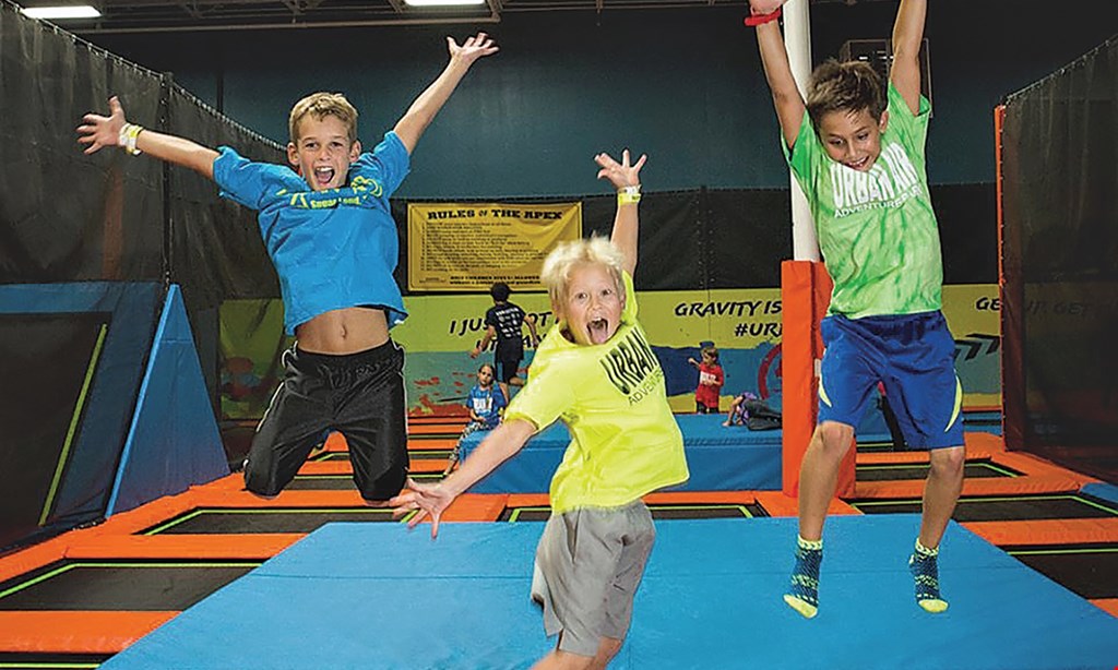 Product image for Urban Air Trampoline Park $5 OFF ultimate or platinum package valid any day except Saturday