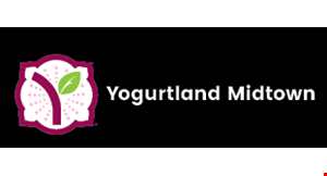 Product image for Yogurtland - Midtown BUY ONE GET ONE FREE. $5 MINIMUM PURCHASE.