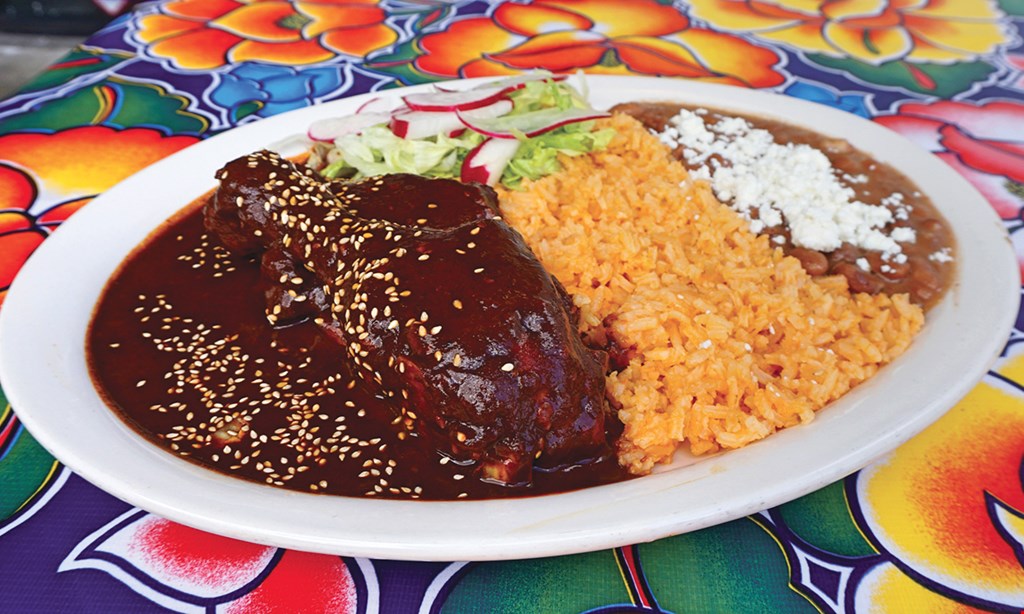 Product image for La Mixteca Oaxaca 50% offlunch entree Buy one lunch entree at regular price plus 2 drinks and get the second entree of equal or lesser value 50% off