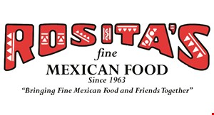 Product image for Rosita's Fine Mexican Food FREE cheese crisp with purchase of entrée not valid with any a la carte items plain cheese crisp only, no additional toppings.