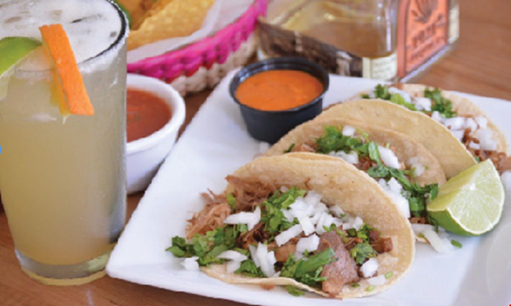 Product image for Tequila's Town Mexican Restaurant TACO TUESDAYS 1/2 OFF Tacos ALL DAY! Buy 1 order of street style tacos, get the second of equal or lesser value for 1/2 OFF!.