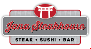 Product image for Jana Steakhouse $25 gift certificate For Hibachi Table. 
