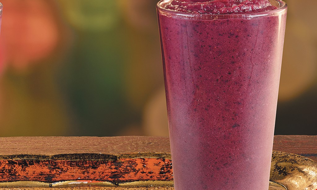Product image for Tropical Smoothie Cafe - Upland $3.99 smoothie with purchase of food item excludes sides, breakfast and kids menu items. 