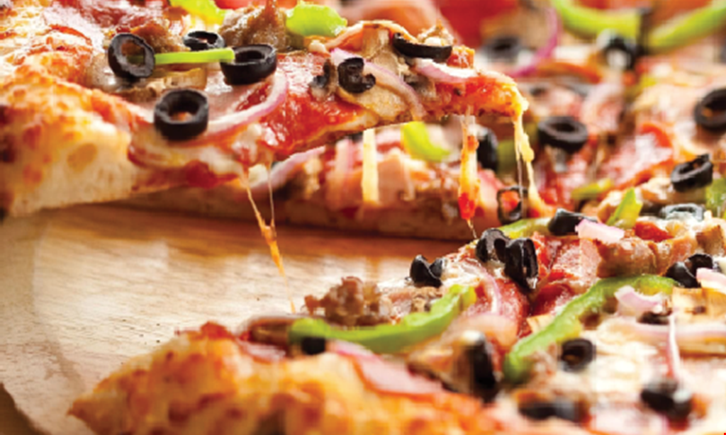 Product image for Rancho Giant Pizza DIUBLE DEAL $16.99 2 medium 12” pizzas with 1 topping each 5 mile delivery range.