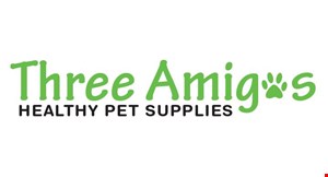 Three Amigos Healthy Pet Supplies logo