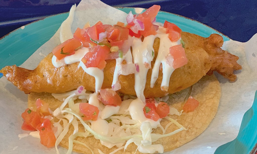 Product image for Baja Lounge FREE beer battered fish taco with any purchase