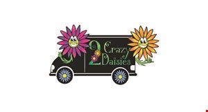 2 Crazy Daisies Flowers logo