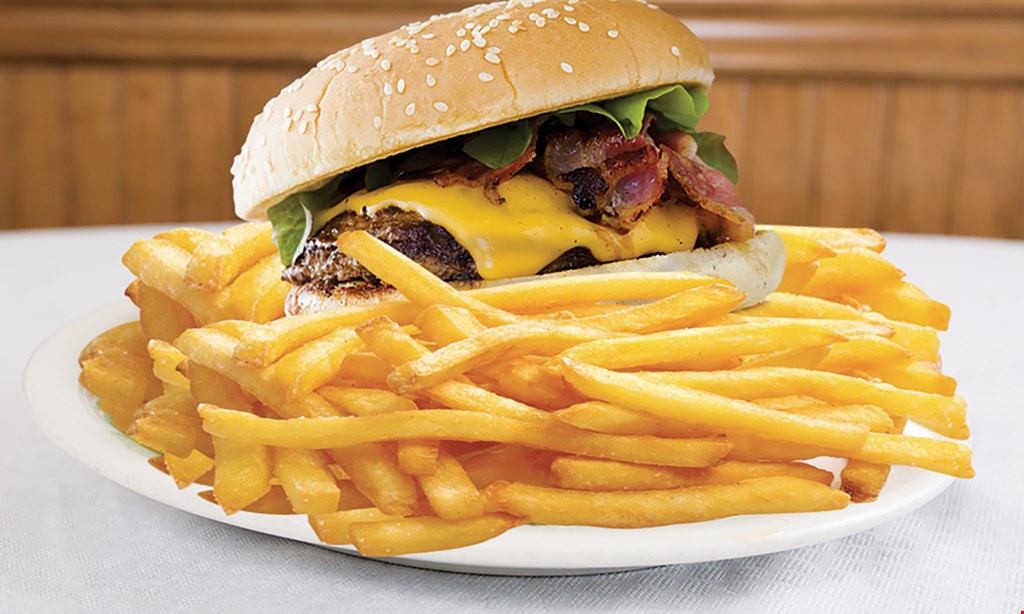 Product image for Pit Stop Diner $22.99 4 drinks, 4 cheeseburgers & 4 fries. 