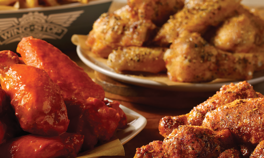 Product image for Wing Stop BIG NIGHT IN BUNDLE: 25 BONELESS WINGS, 3 FLAVORS, AND 3 DIPS $16.99.