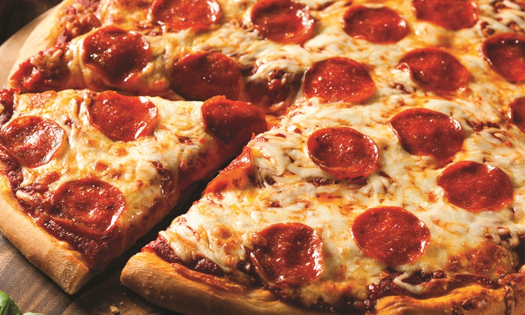 Product image for Russo's Pizzeria: Dorr 1/2 OFF pizza buy 1 pizza, get 2nd of equal or lesser value 1/2 off. 