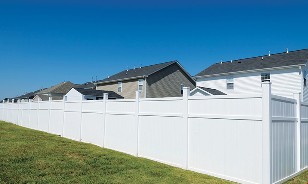 Product image for Fence Mall Inc. $1749 white vinyl fence 100 ft. installed