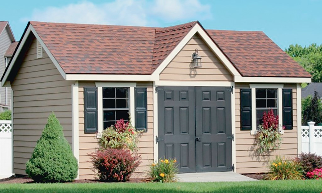 Product image for All Amish Structures, Inc $100 Off any purchase of a new shed or garage. 