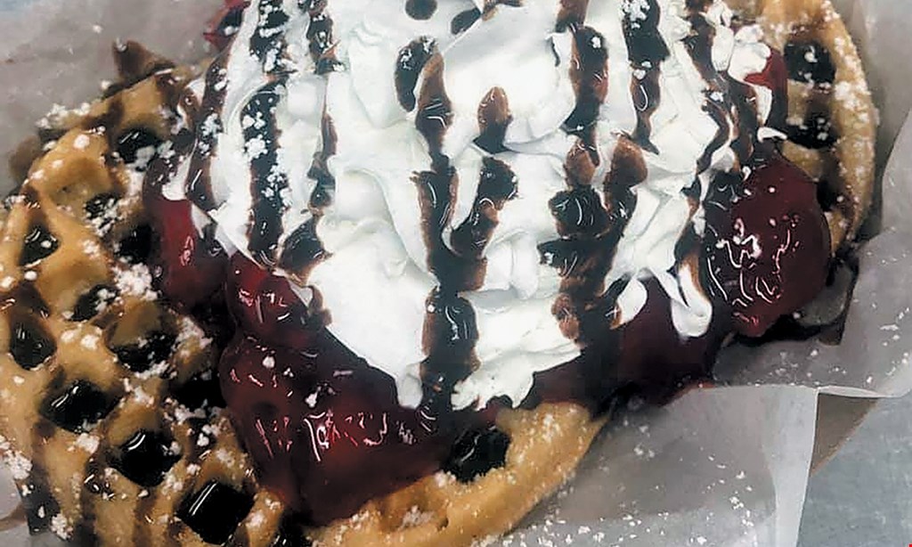 Product image for Waffles R Wild FREE dessert with purchase of any two entrees.