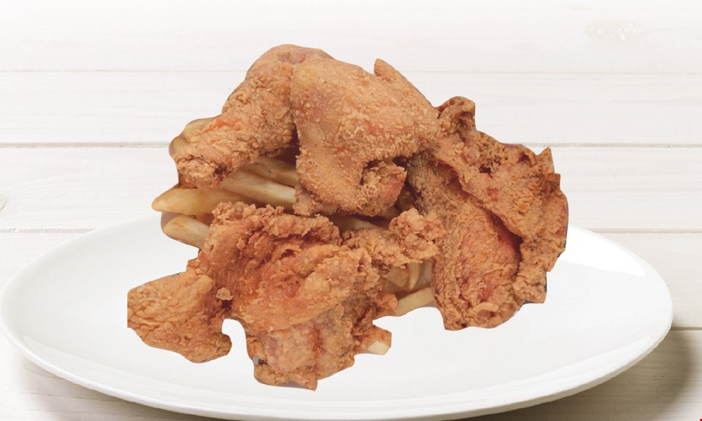 Product image for Harold's Chicken Shack $6.99 4 wings dinner with beverage. 